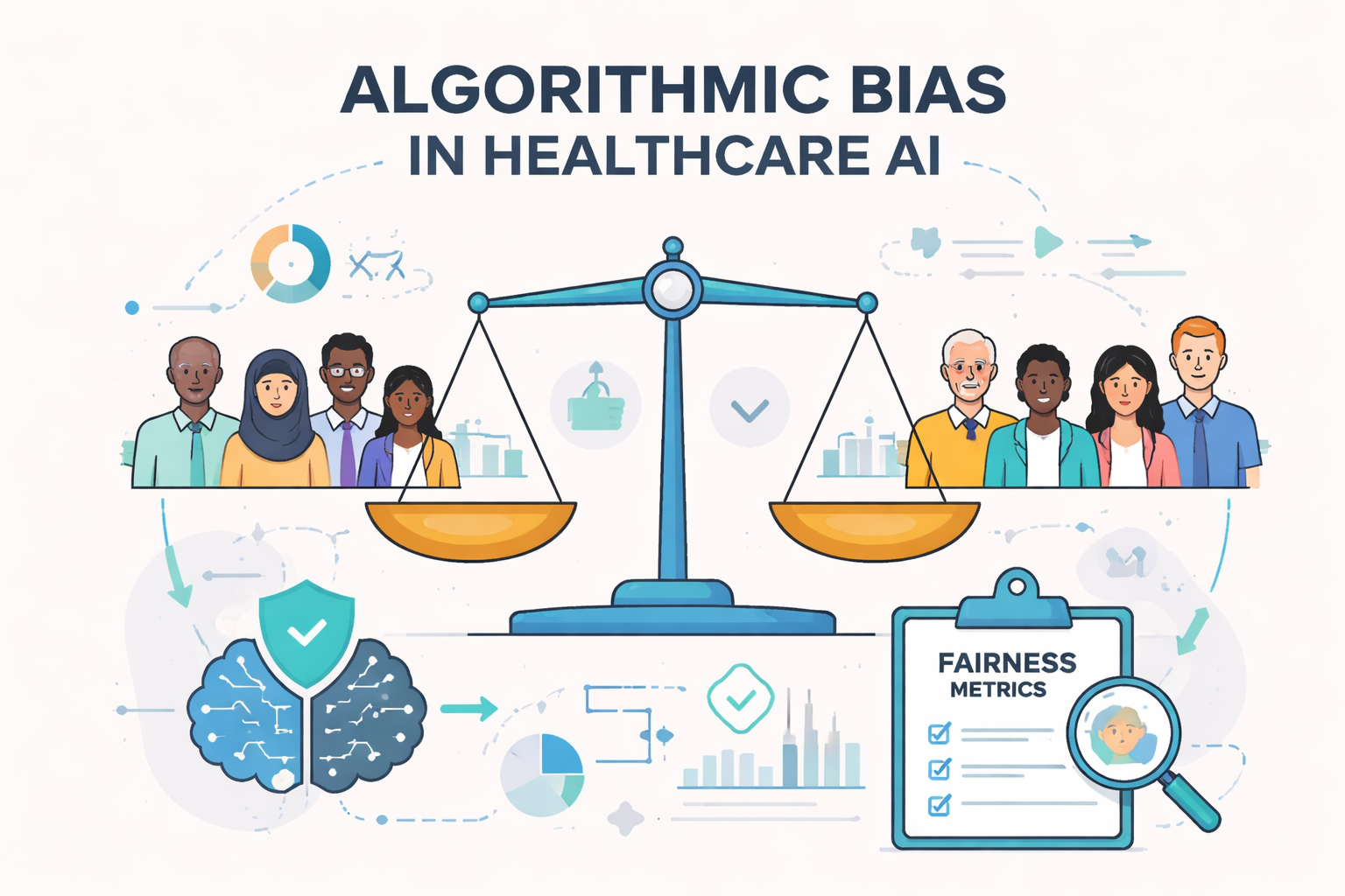 Algorithmic bias and fairness visualization